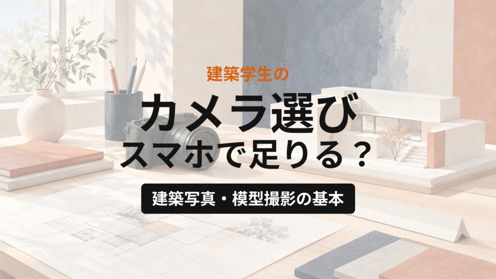 建築学生のカメラ選び｜スマホの超広角で足りる？建築写真・模型撮影の基本とレンタルの使い方