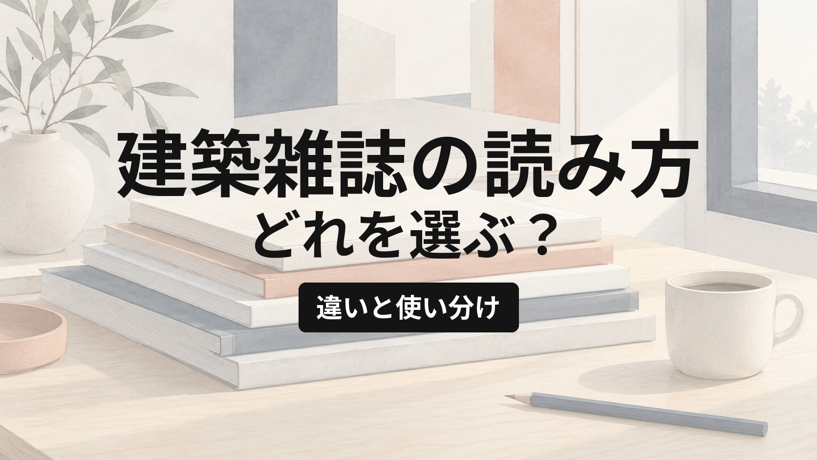 建築雑誌の読み方｜アーキーズ・新建築・a+uなど主な雑誌の特徴と、定期購読のコツ